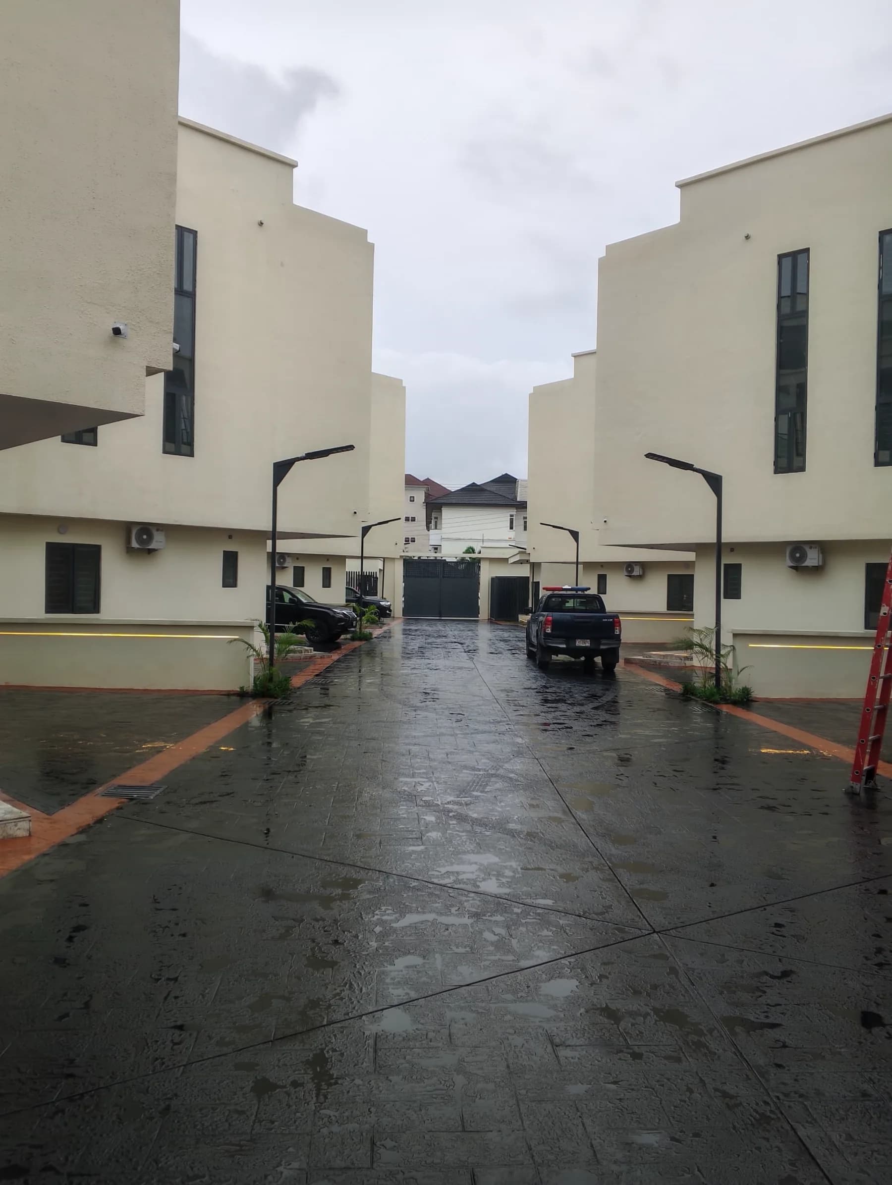 Courtyard view of the completed Kuramo Close residential development in Ikoyi, Lagos